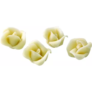 Roses blanches en pâte d'amande