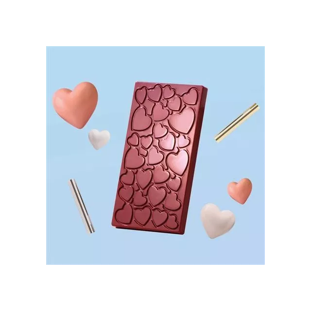 Plaque chocolat bonbons coeur