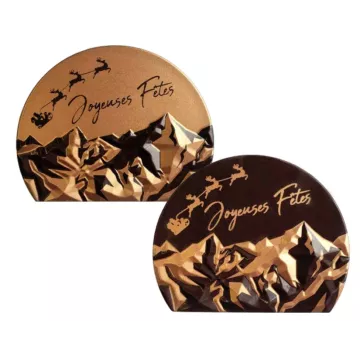 Embouts de bûches chocolat silhouette renne (x40)