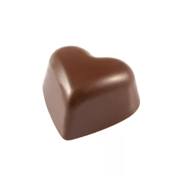 Plaque chocolat "Coeur bombé"