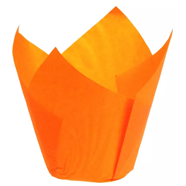 Caissette papier pâtisserie Tulipcup orange