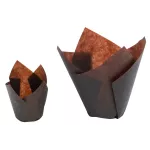 Caissette papier brune Tulipcup