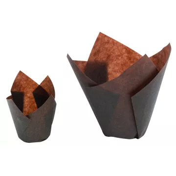 Caissette papier brune Tulipcup