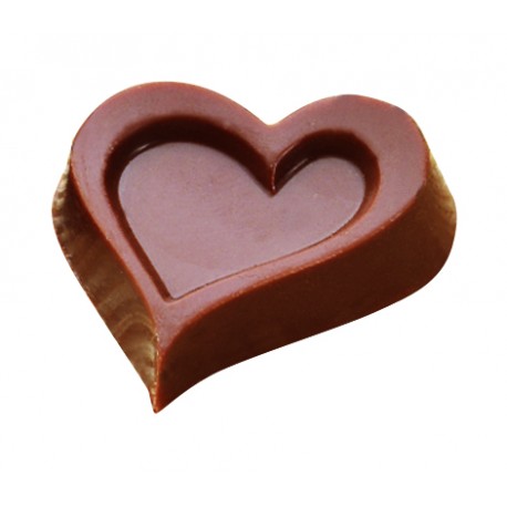 Moule coeur creux en chocolat
